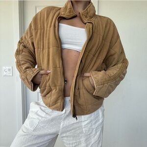 Free People Quilted Dolman Jacket